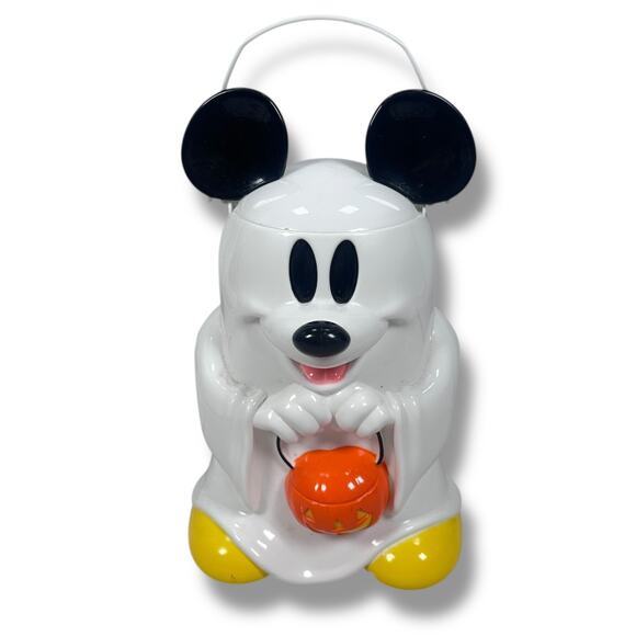 Disney Parks 2010 Happy Halloween Mickey Ghost Popcorn Bucket 11" Collectable - Picture 1 of 7